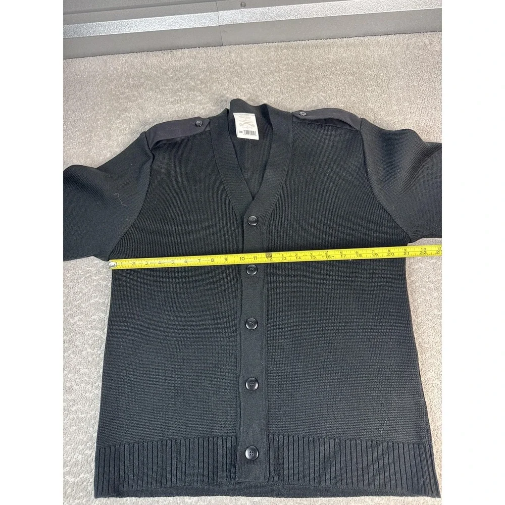 Military Equipment Corporation Of America Sweater Mens 44R Black V Neck Cardigan